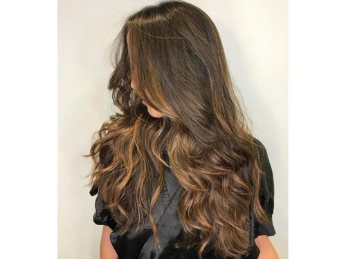Curled Hair with Subtle Balayage