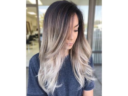 Ash Blonde to Gray Fade