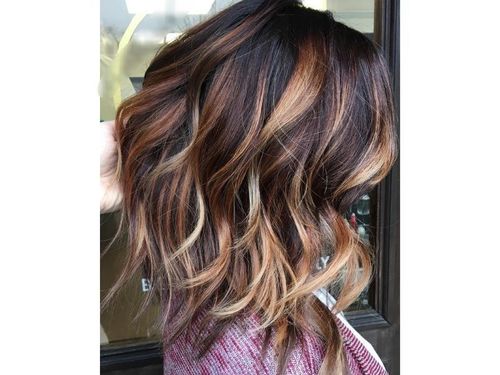 Bright tiger eye color balayage