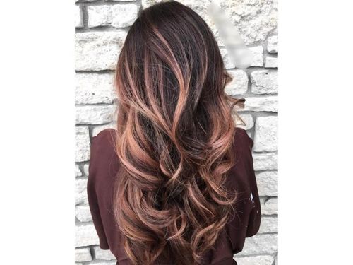 Rose gold balayage