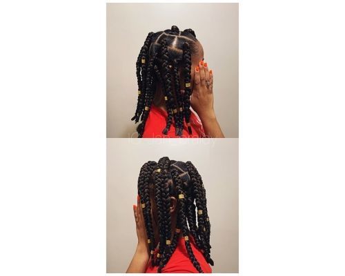 Beads on Jumbo Braids