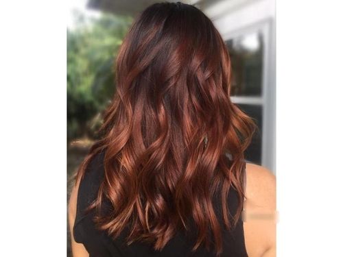 Copper colour melt balayage