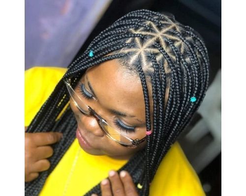 Beads on Star Knotless Braids