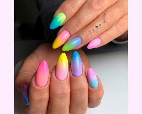 rainbow-almond-nails