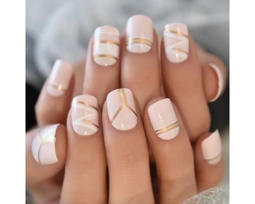 Milky White Graffiti False Nails Bright Colors No Color Fading False Nails  for Manicure Nail Art DIY Design 