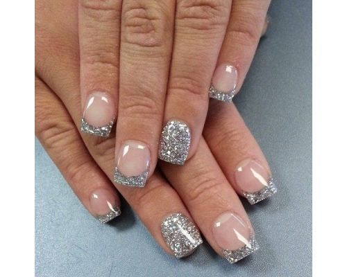 Glittery French Tips