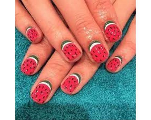 Watermelon Nail Art