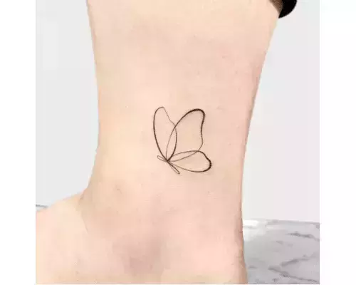 Black butterfly tattoo outline