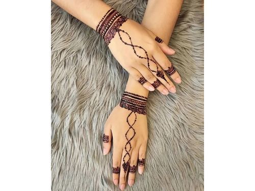 cropped view of indian woman with mehndi on hands wearing golden bracelet  while getting ready to wedding isolated on white Stock Photo  Alamy