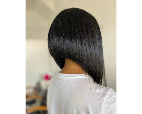 angled bob back view