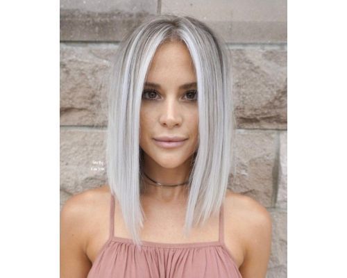 Inverted Lob with Platinum Highlights