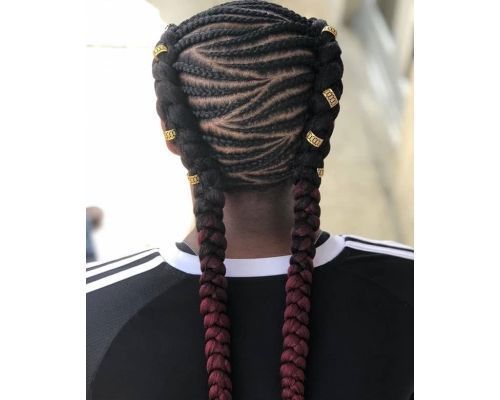 zebra horizontal cornrows