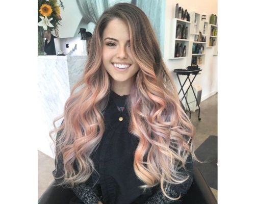 Pink Pastel on Brown Hair