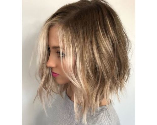 Tousled Bronde Bob