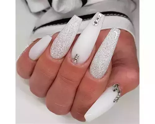 YOSOMK Square Fake Nails Short White Press on Nails India | Ubuy