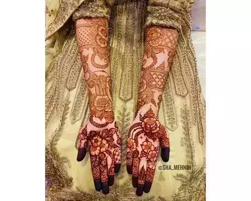 Bridal Arabic Full Hand Henna Mehandi design - YouTube