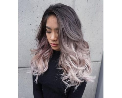 Ash Blonde Balayage For Black Hair