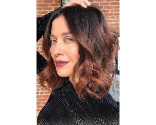 Auburn Balayage For Black Hair