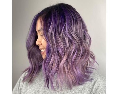 Lavender Balayage For Black Hair