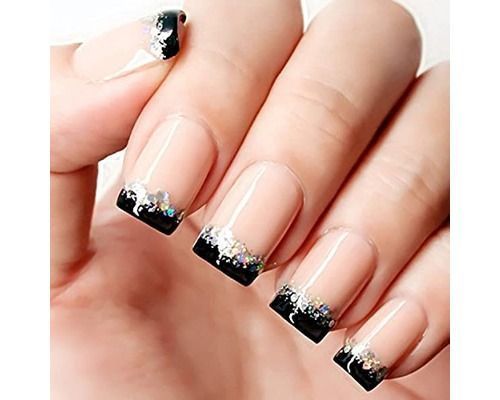 6 black glitter