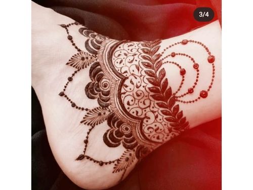 Ankle Henna Design For Ceremony