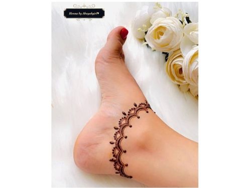 Minimal Ankle Henna Design