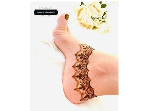 Intricate Ankle Henna Design