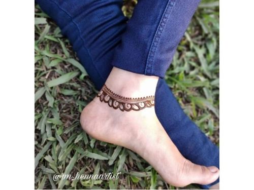 Peanut Ankle Henna Design