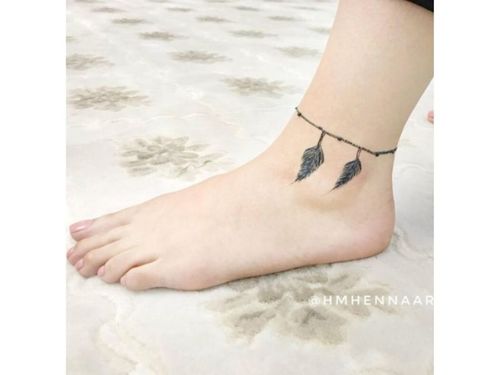 Modern Ankle Henna Design