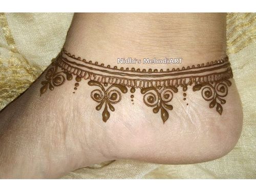 Easy Ankle Henna Design