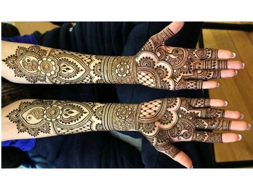 Easy Full Hand Henna Design