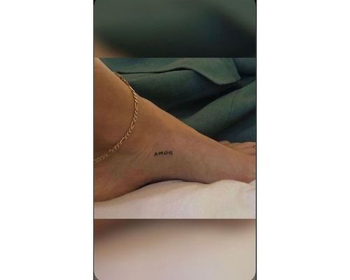 Tiny tattoo_Minimal style tattoo_hidden foot tattoo_ word tattoo