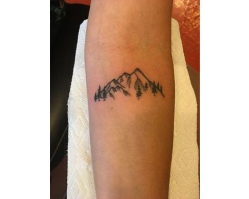 landscape mountain man traditional tattoo bydgoszcz  Ink tattoo Tattoos  Traditional tattoo