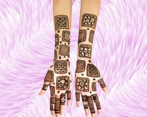 Instant Mehindi design using wooden blocks | Henna stamping - YouTube