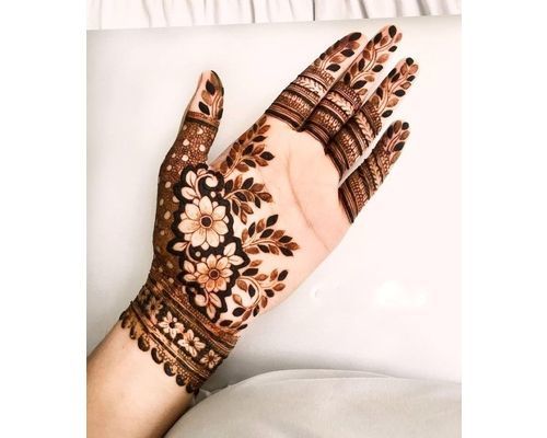 gulf mehndi design for back hands - YouTube