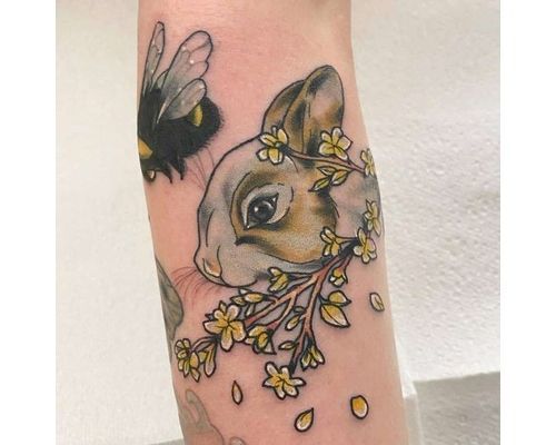 In memory of my dead friend  the living rabbits will always remember you   rtattoo