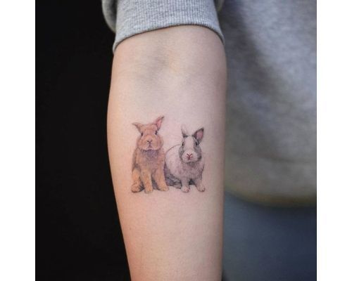 Buy Bunny Rabbit Temporary Tattoo  Animal Tattoo Online in India  Etsy