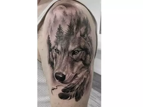 Alpha wolf tattoo designs