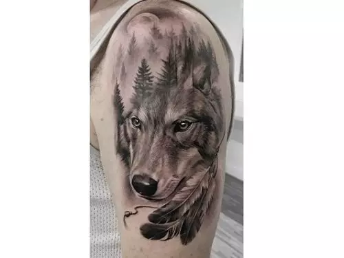 Wolf shoulder tattoo  Citizen Ink  Flickr