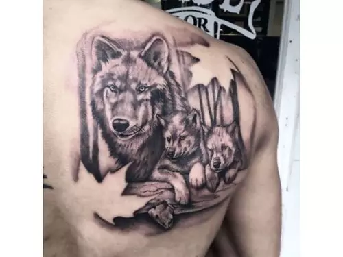 Wolf Family Tattoo