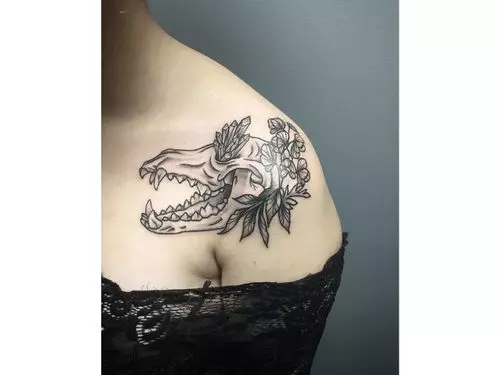 Wolf Skull Tattoo