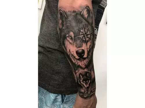 Alpha Wolf Tattoo