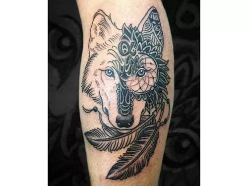 Top Dream catcher Tattoos With Wolf and Its Meaning  Powwow Times