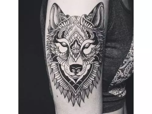 Mandala Wolf Tattoo