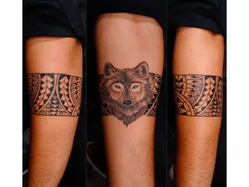 Banded Wolf Tattoo