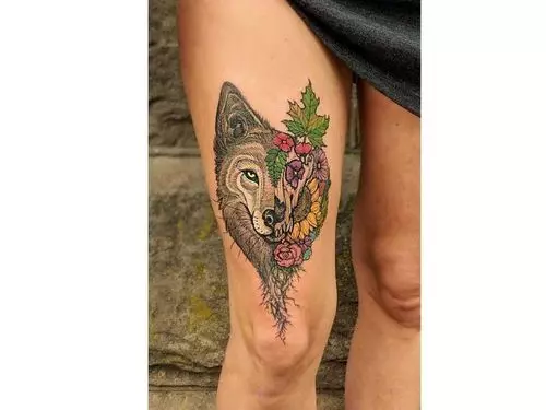 Intricate Wolf Tattoo