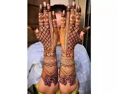 Photo of Stunning bridal mehendi with lotus motif designs | Wedding mehndi  designs, Mehndi designs, Dulhan mehndi designs