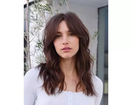 Wavy Hair Curtain Bangs 