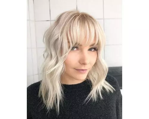 22 Grey-Blonde Bangs