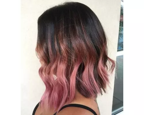 42 Medium Length Pink Balayage